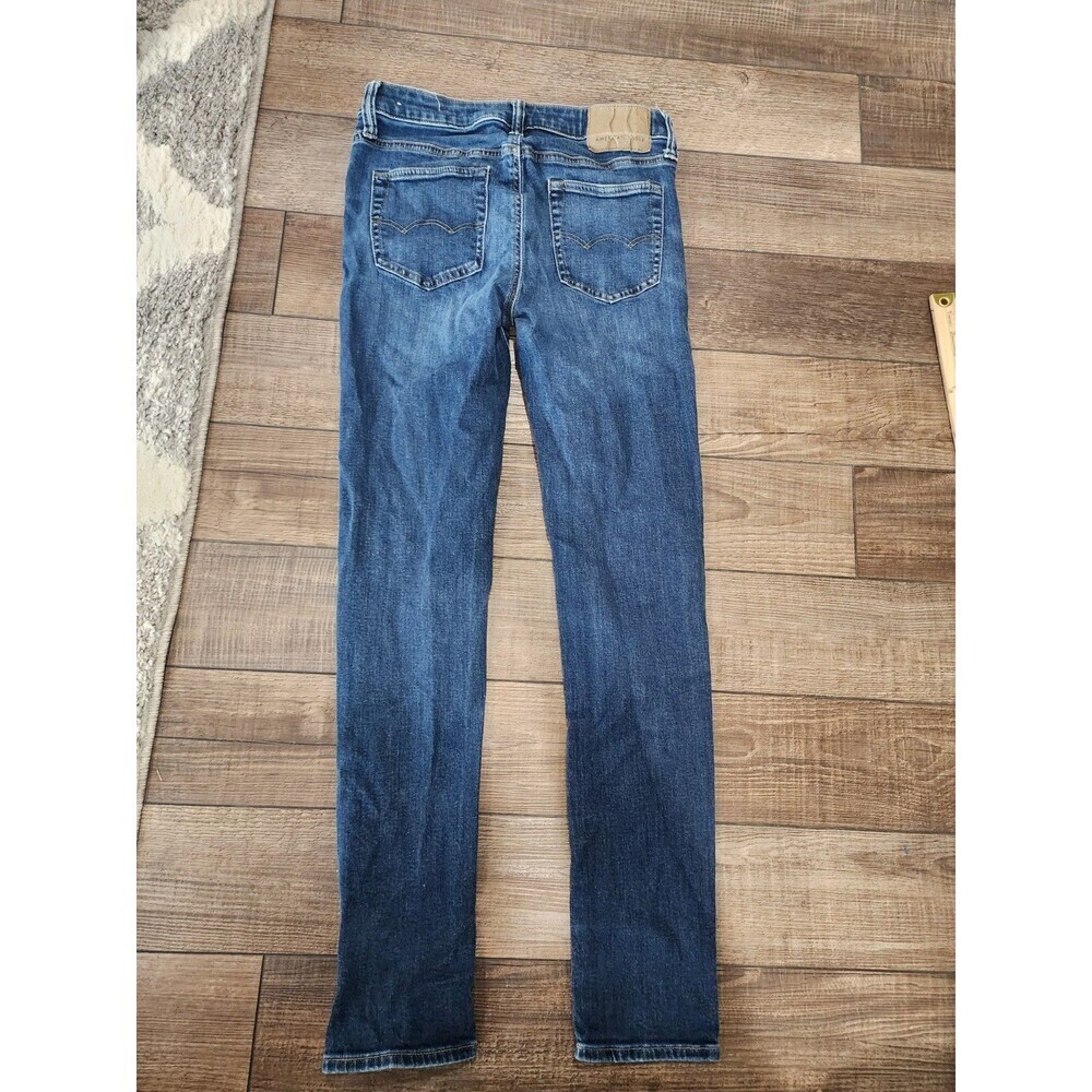 American Eagle Next Level Flex Men Teen Skinny Slim Jeans Sz 30x32 Daek - Picture 5 of 11